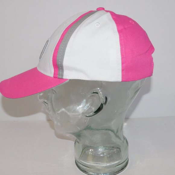 Womens Honda Pink White Gray Logo Stapback Adjustable  Baseball Hat Cap - Picture 7 of 8